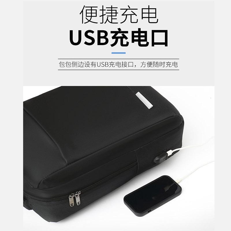 Computer backpack business usb charging backpack, multi-functional high-end backpack men's commuter reflective backpack