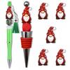 1 pz Festivo Gnomo di Natale Perline in Silicone - Ciondoli 3D Babbo Natale per Artigianato Fai da Te, Creazione di Gioielli, Penne per Infilare Perline, Portachiavi, Cordini, Collane