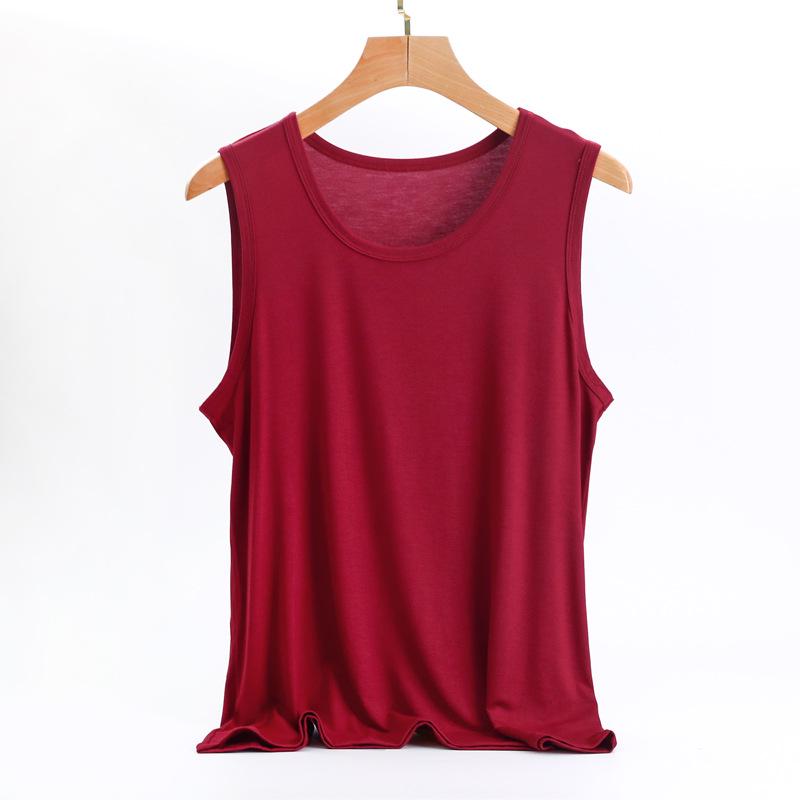 Pánské nadměrné velikosti Slim Fit modální tílko - Bez rukávů Letní sportovní základní vrstva Spodní tričko 2023