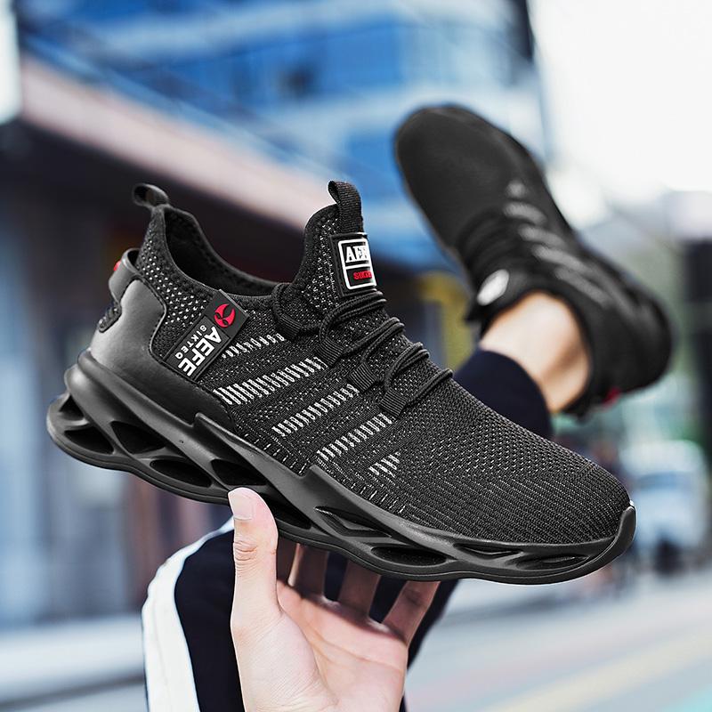 40-47 Pánské Velké Velikosti Lehké Prodyšné Síťované Boty Pánské Tenisky Běžecké Boty se Vzduchovým Polštářem Síťované Boty