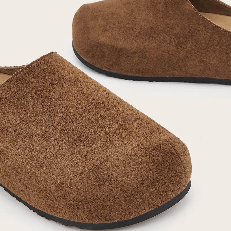 Thick-soled women's outer wear increases the height of autumn new models, one pedal bag head and half drag Boken shoes