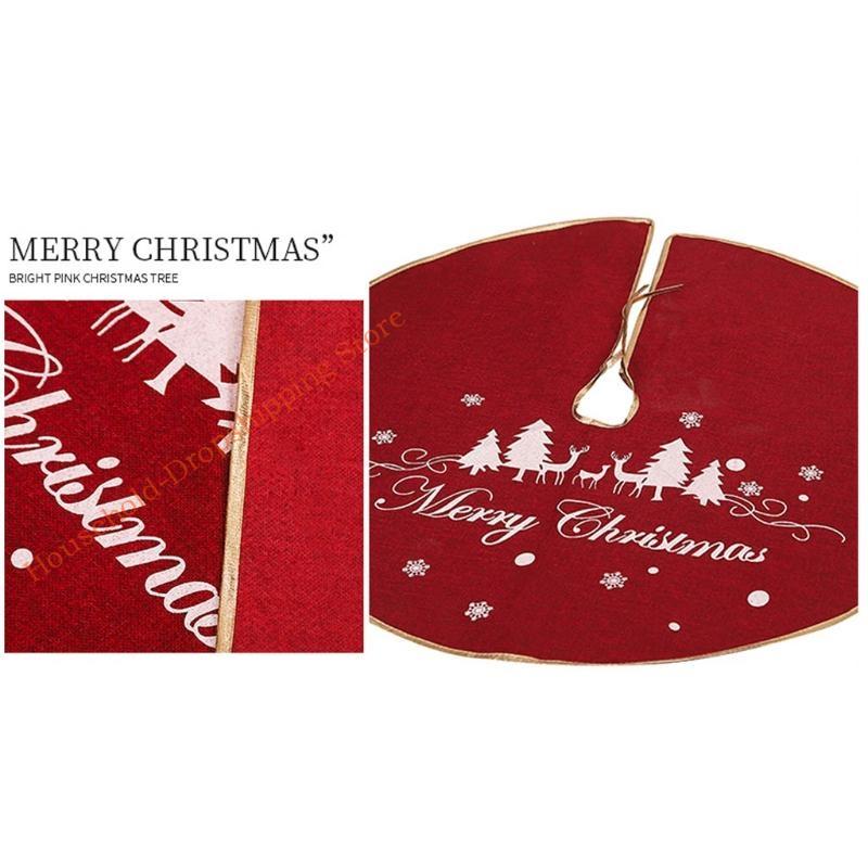 85AD Weihnachtsbaumschmuck Baumrock 39 Zoll Frohe Weihnachten Elch Rustikaler Baumrock für Weihnachtsdekorationen Innen Außen Party