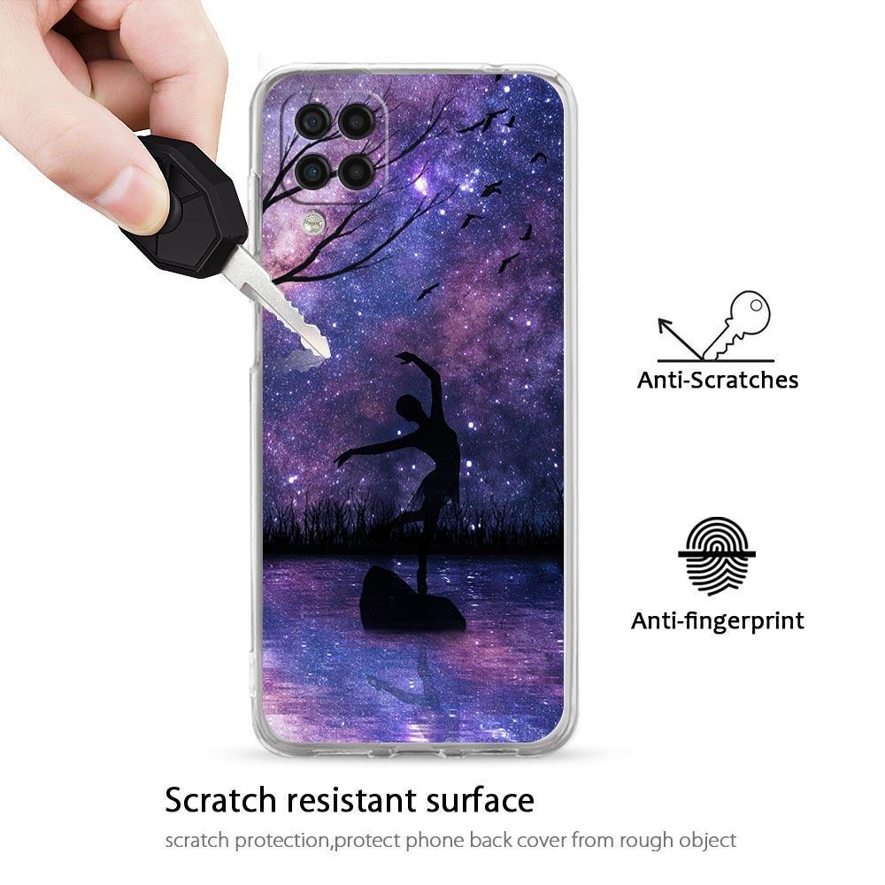 Simple Swan Dance Ballet Clear Phone Case For Samsung A51 A71 A21S A12 A11 A31 A41 A03S A22 A13 A33 A73 A53 A52 A32 5G A23 Cover