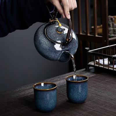 Japanese Asian Tea Set For Adult Complete 7 Piece Set With 1 Teapot 6 Cups Elegant Business Gifting
