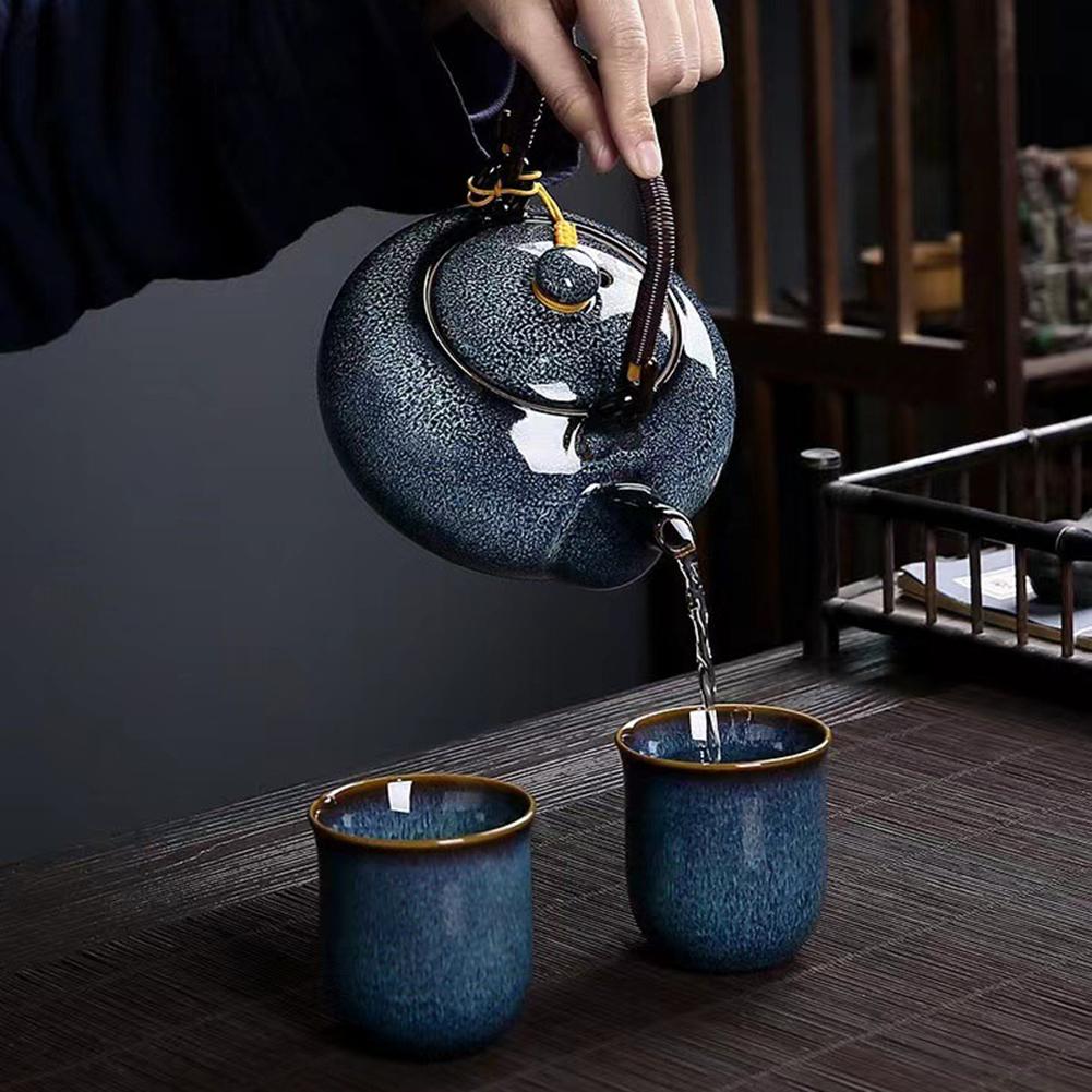 

Japanese Asian Tea Set For Adult Complete 7 Piece Set With 1 Teapot 6 Cups Elegant Business Gifting CHINA