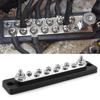 150A Bus Bar 10 Point Electric Terminal Board Block Dual Row for RVs Motorcycles Marine