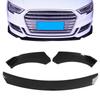 4PCS Front Bumper Lip Kit Spoiler Splitter Fourpart Form for Car Modification Front Bumper  (Glossy Black )