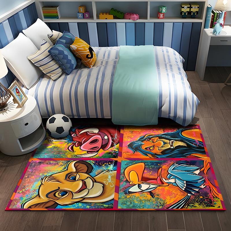 1PC The Lion King Pattern Carpets Bedroom Play Mats Rugged Bedroom Decor Carpet Living Room Mat Children's Room Area Carpet