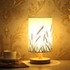 New Linen Table Lamp Touch LED Linen Night Lamp w/Warm White Light Linen Nightstand Lamp  Bedroom Living Room