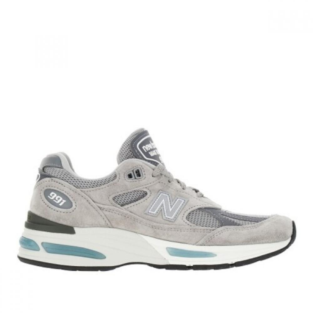 

New Balance Grey Suede Mesh Low Top Sneakers U991 Gl2 US7