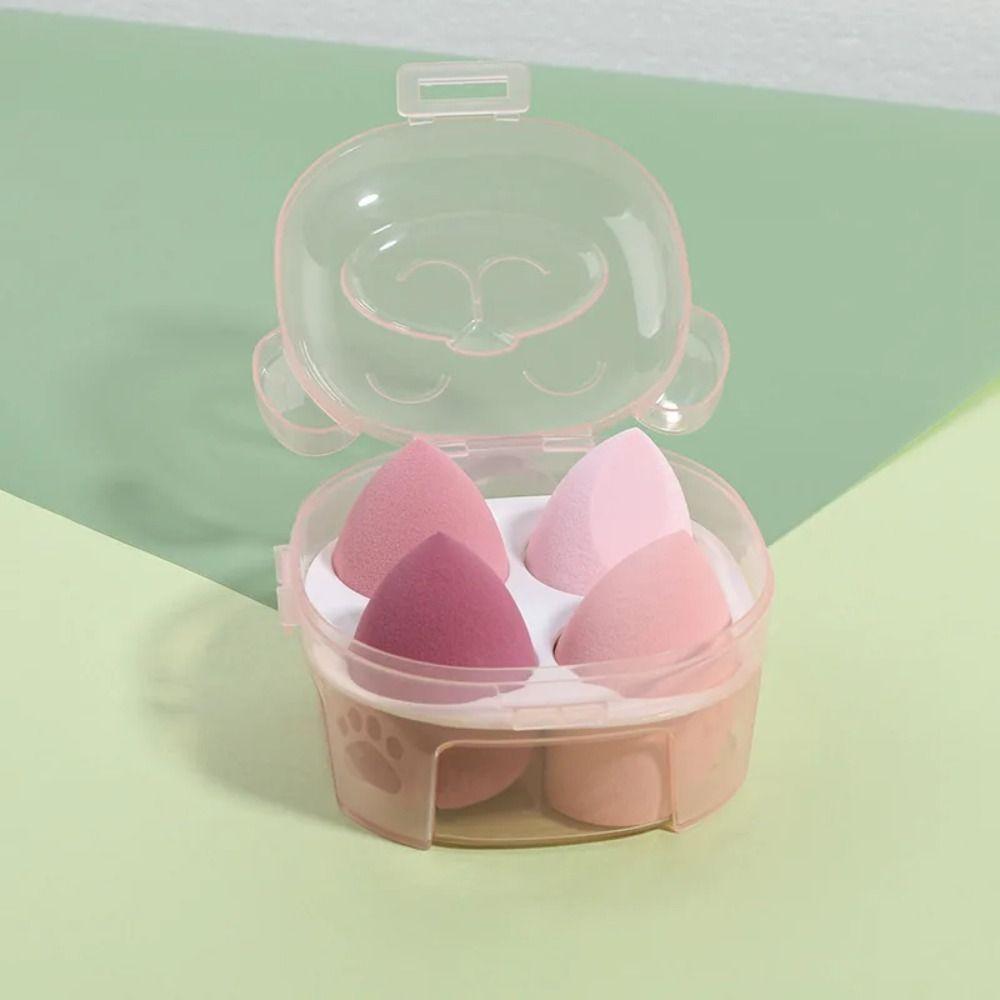 4Pcs Hydrophilic Beauty Egg Set Soft Make Up Sponge Cute Cosmetic Powder Puff  Beauty Tools
