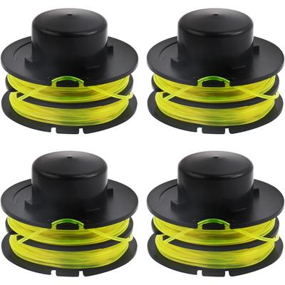 4pcs Trimmer Head Spools RAC119 with 27.6FT / 0.05'' Nylon Line for Ryobi RLT3025F RLT3025S RLT3525S String Trimmer