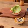 4PCS Underglaze Color Ceramic Dipping Dish Ceramic Mini Fruits Bowl Fish Shaped Dish  Home
