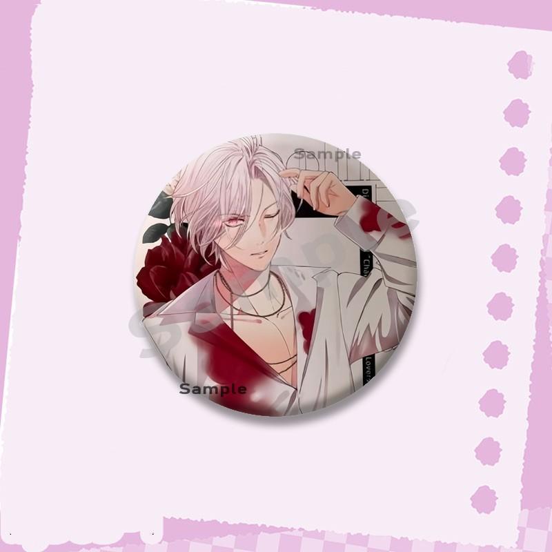 Hot Game Series Diabolik Lovers Soft Button Pins Cartoon Round Brooch on Backpack Ayato Kanato Laito Jewelry Badge Friend Gifts