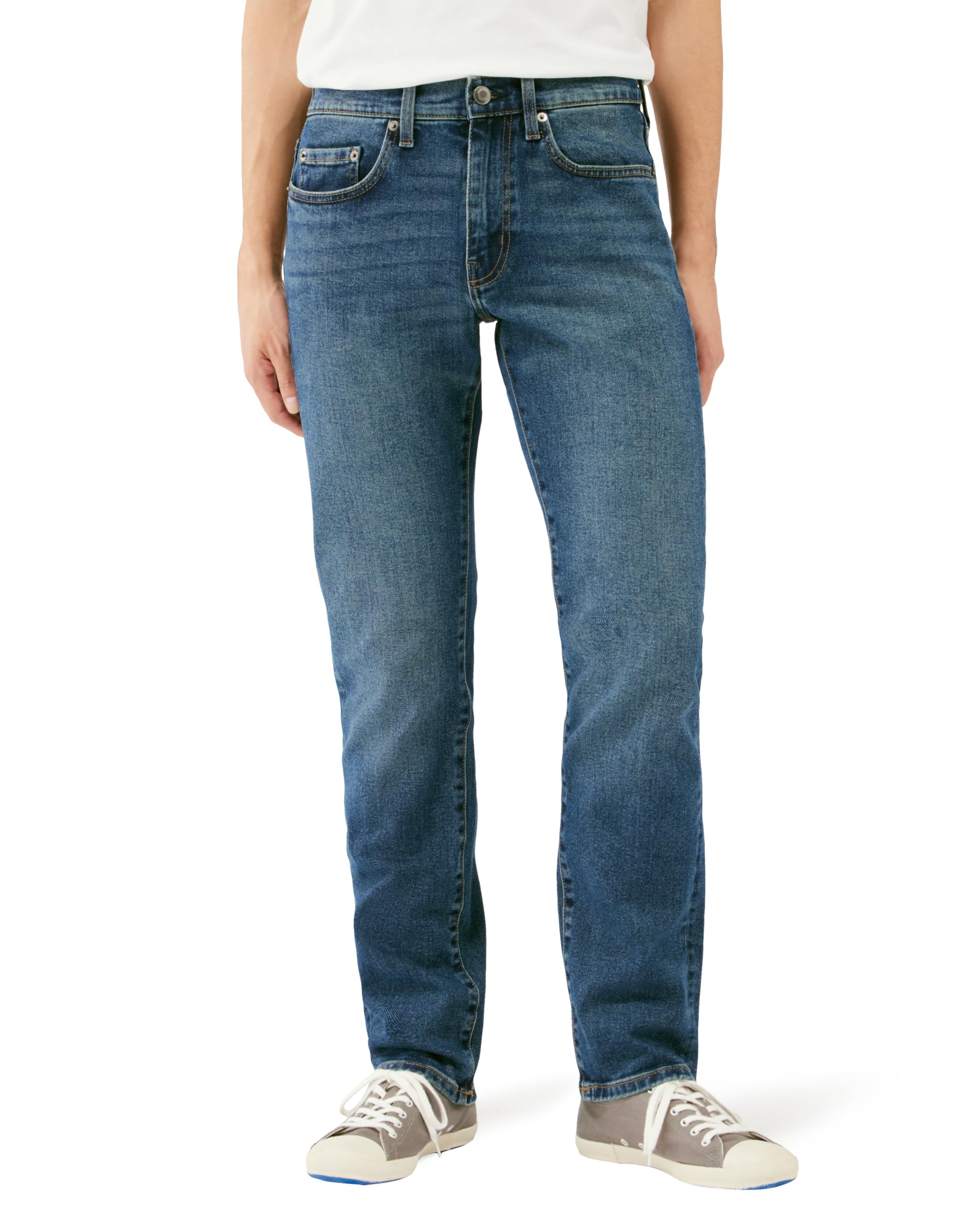 [Amazon Essentials] Straight Fit Stretch Jeans for Men, Dark Wash, W31 / L32