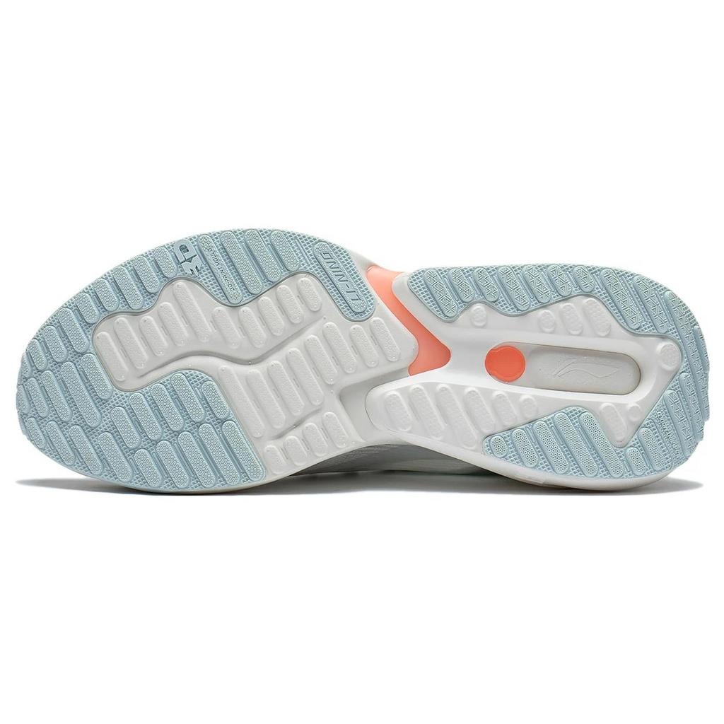 New LiNing Joyful 2.0 Cushioning Wear Resistant Rebound Low Top Running Shoes Women's White Blue ARST030-3