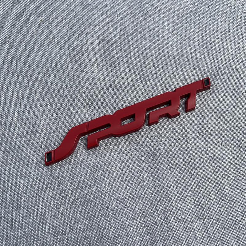 3D Metal Black Logo Sport Emblem Letters Sticker Car Front Grill Badge Trunk Decal For Sport Sticker Accessories