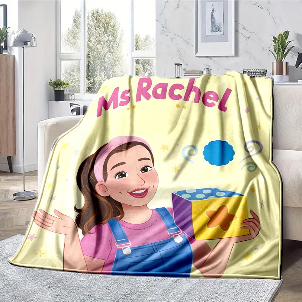 Ms. Rachel Theme Printed Blanket - Perfect for Couch, Bed, Travel & Outdoor Use | Machine Washable, Cozy & Durable.