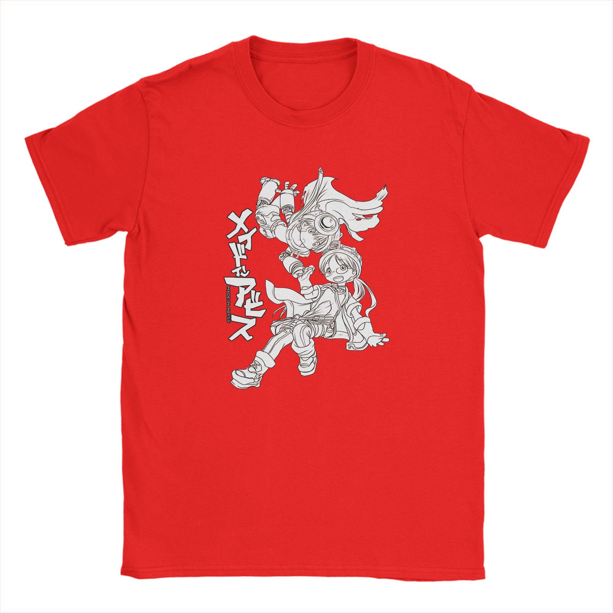 

Made In Abyss T-Shirt Men Novelty Cotton Tee Shirt Round Collar Short Sleeve T Shirt Summer Clothing S