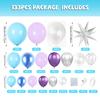 133pcs Frozen-themed Balloon Garland Set, Suitable for Birthday Parties, Winter Event Celebrations and Holiday Celebrations
