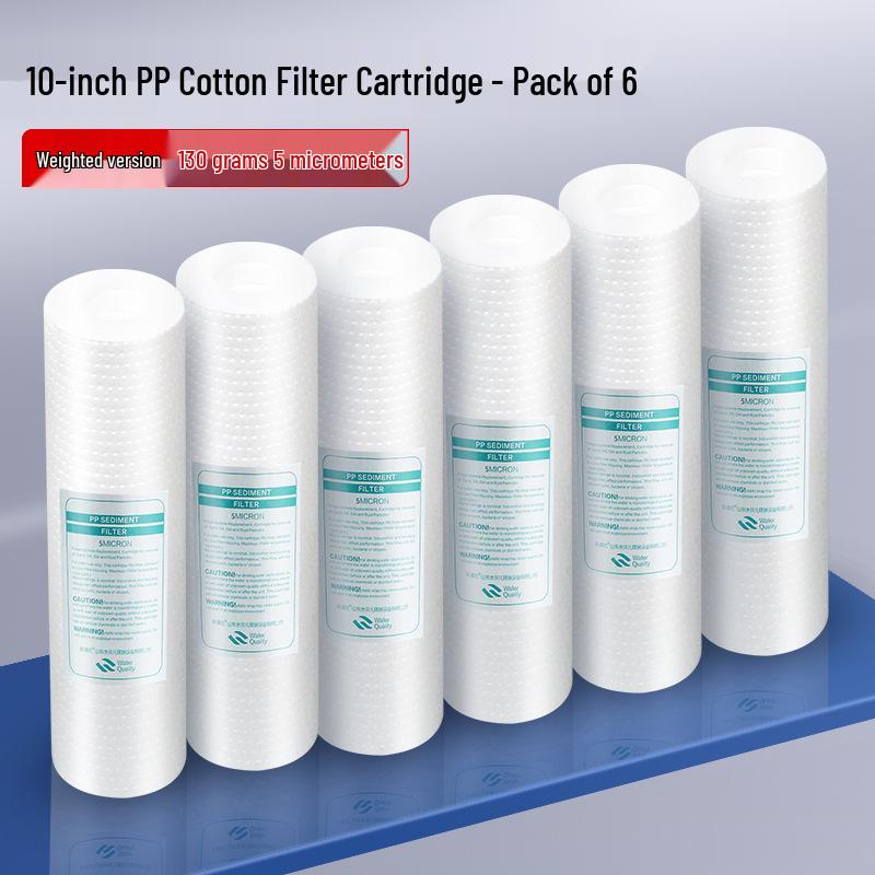 Universal 10-Inch PP Cotton Pre-Filter for Water Purifier, 1/5 Micron Filtration