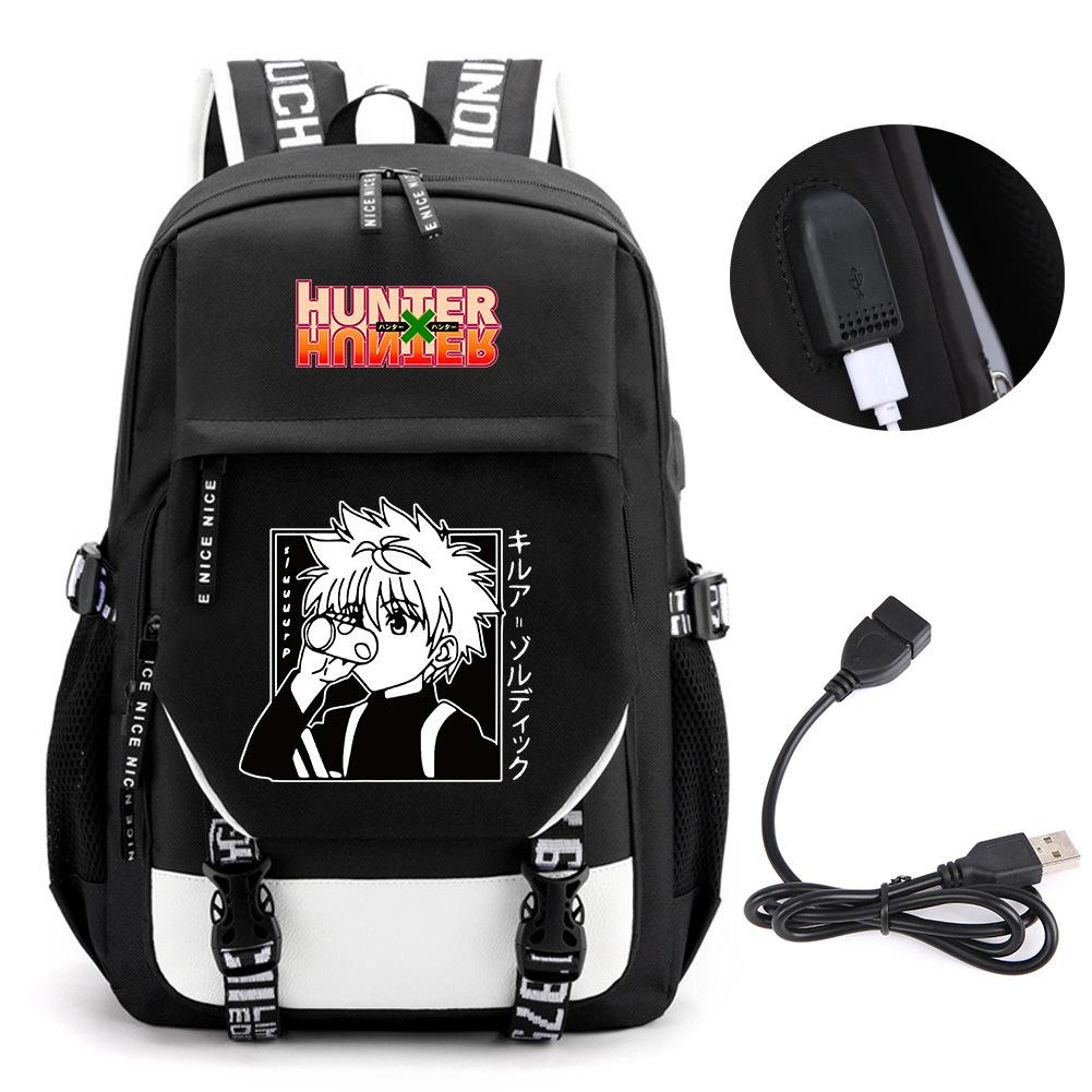 Animation Full-Time Hunter Peripheral Large-Capacity Backpack Backpack, Primary And Secondary School Student Schoolbag, Male And Female Computer Bag