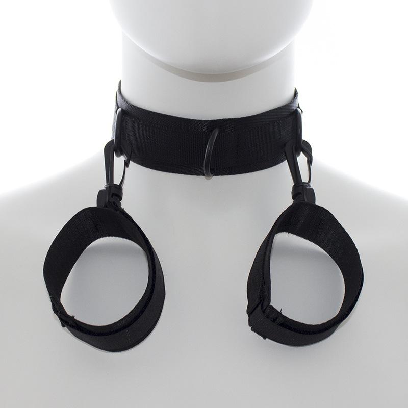 Nylon Erotic Restraints Kit Handcuffs Collar Slave Bondage  Bondage Back Open Leg Cuffs Sex Bondage Adult Toys for Couple