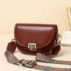 Echte Leder Damen Tasche 2026 Neuer Vintage Stil Damen Umhängetaschen Hohe Qualität Rindsleder Halbrund Sattel Schultertasche