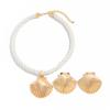 Bohemian Beach Resort Style Metal Scallop Shell Pendant Necklace, Personality Exaggerated Thick Rope Necklace Female