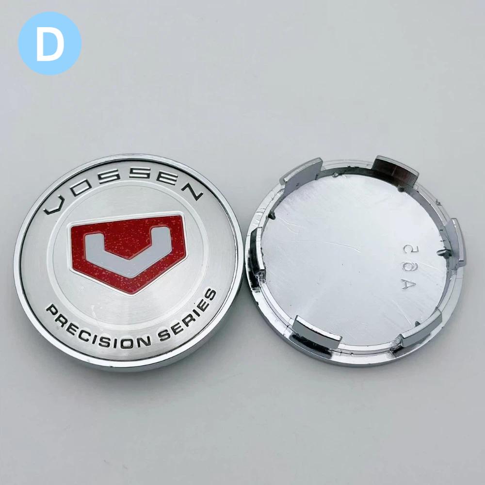 4pcs 65mm Vossen Logo Emblem Car Wheel Center Caps Auto Rim Center Cover Replace Car Accessories