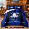 Sheffield Wednesday FC Pattern Bedding 3Pcs Set Custom Name, Bed Sheet And Pillowcases For Home Bedroom
