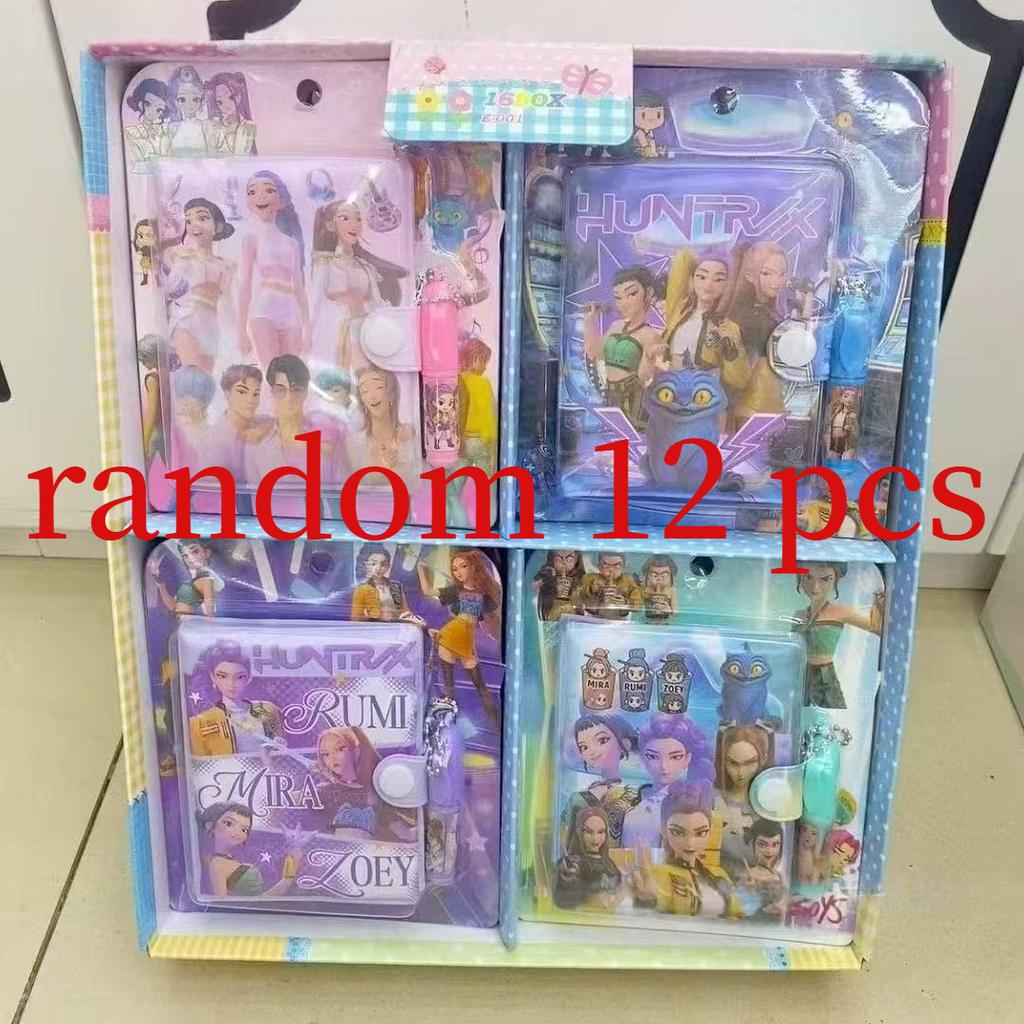 2026 חדש במלאי חם KPOP ציידי שדים מחברת עם סט עטים, מחברת יומן כלי כתיבה לסטודנטים מצוירים למתנה למעריצים