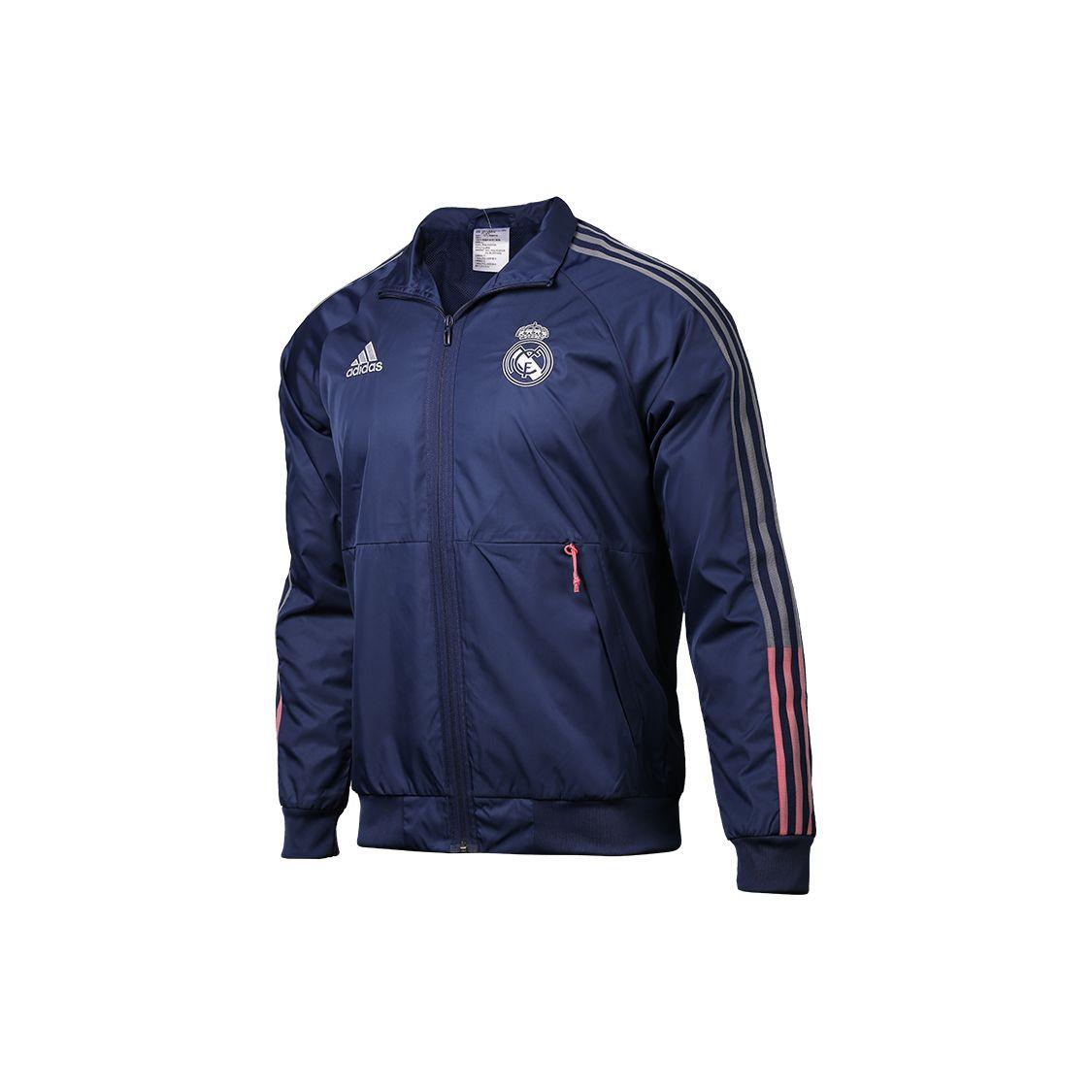 

Adidas Real Madrid Anthem Куртка мужская спортивная одежда темно-синяя FR3880