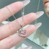 Shining Zircon Hollowed Out Horse Pendant Necklace, Suitable for Women and Girls Collarbone Chain Jewelry, The Best Gift for The Year of The Horse