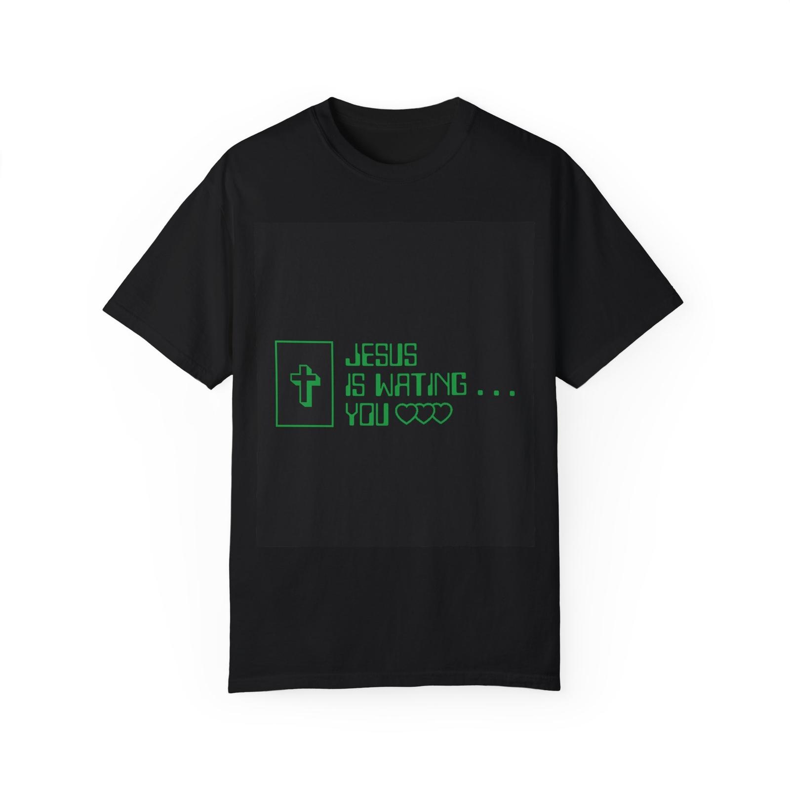 Jesus Is Waiting For You Computer Design Graphic Christian Shirt Comfort Color L