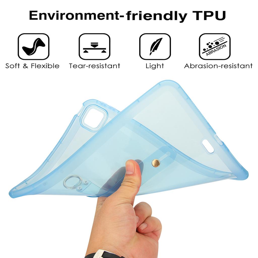 For iPad Pro 11 (2024) Case Shockproof TPU Tablet Cover with Wristband