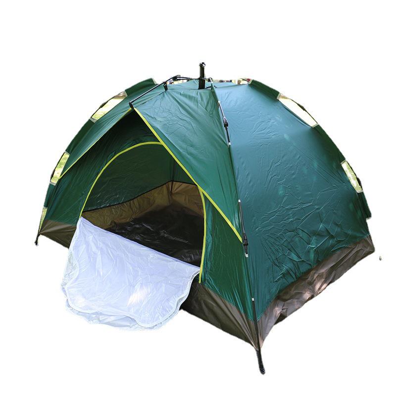Fully Automatic 3-4 Person Tent: Sun Protection, Thickened Rainproof, Quick Setup for Camping or Beach.