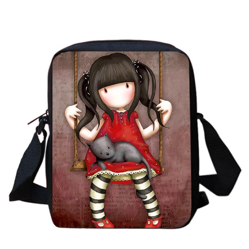 Gorjuss santoro peripheral animation backpack men and women pencil bag meal bag satchel