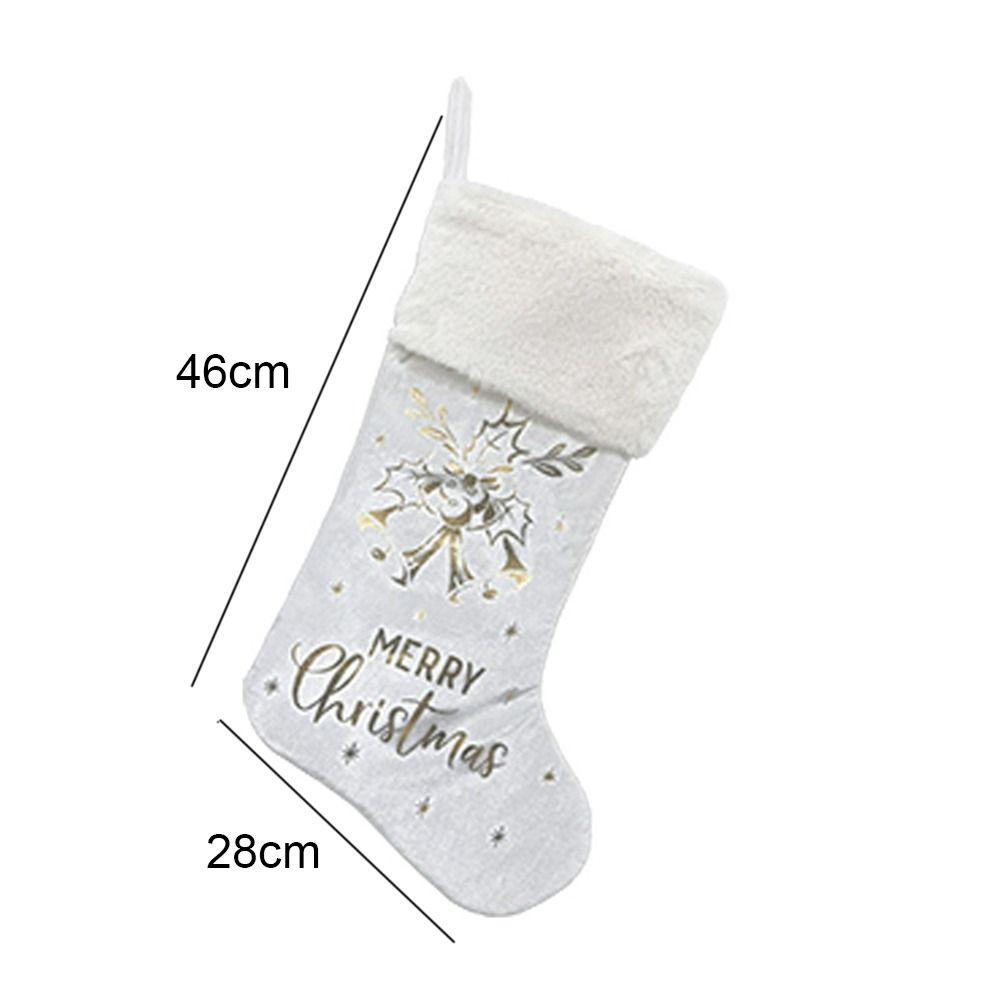 Hangings Stamping Christmas Stocking Personalized Unique Christmas Tree Candy Bags Large Capacity Portable Gift Bags