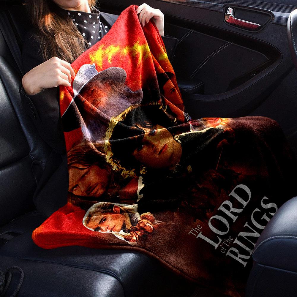 1pc The Lord of The Rings Flannel Blanket Soft Warm Throw for Home, Office, Travel, All-Season Cozy Bedding GiftL1268