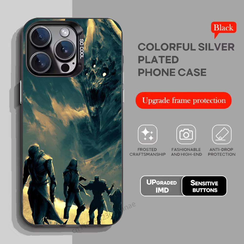 Destiny 2 Game Silicone Phone Case For iPhone 17,16,15,14,13,12,11,Pro,Max,Plus,Mini,X,XS,XR,8,S,SE Soft Black Case