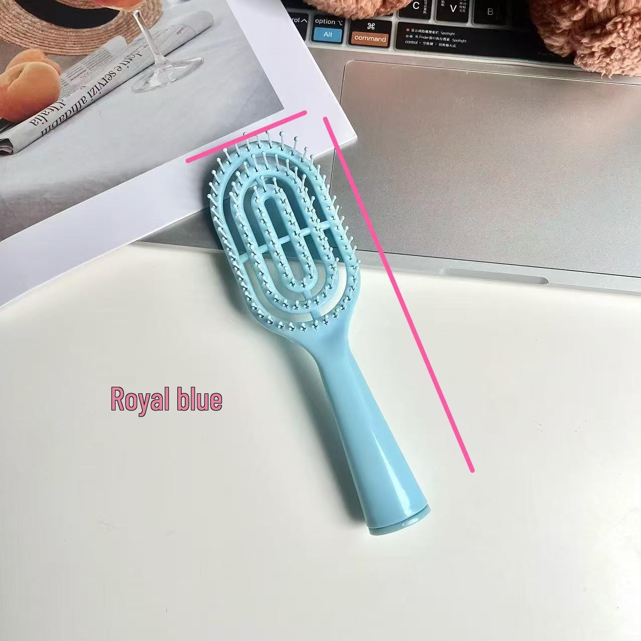 Mini Rib Comb: Long Handle, Fluffy, Dual-Use Styling Tool for Wet & Dry Hair Mini Rib Comb королевский синий