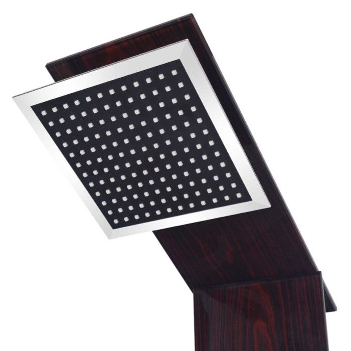 VidaXL Système de panneau de douche Verre Marron