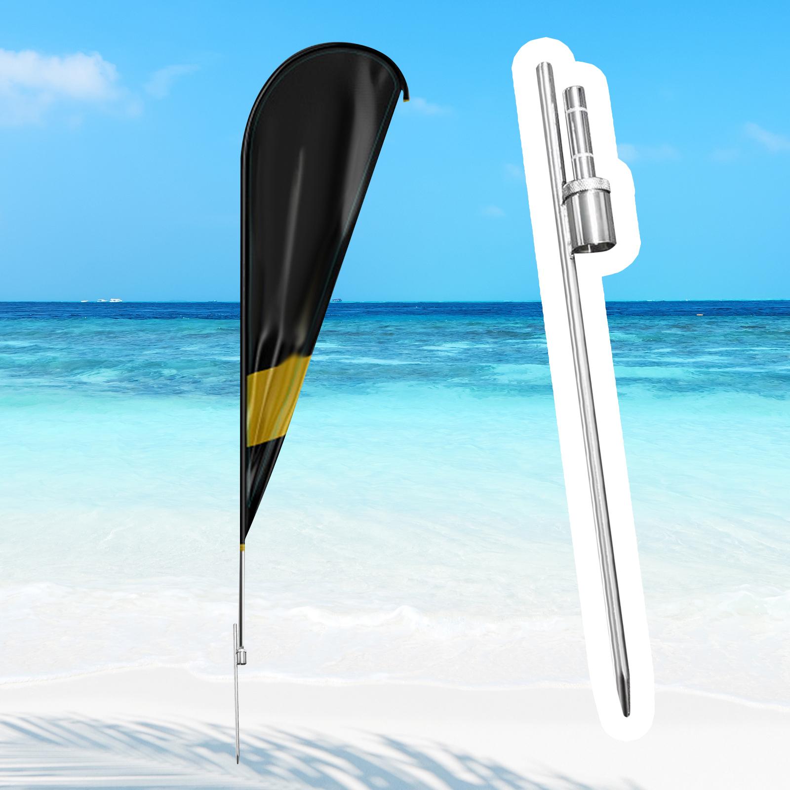 

Iron Beach Flag Pole Spike Ground Stake Support Feather Flag Base for Dragon Boat Races Patio Yard Flags Rack Decoration