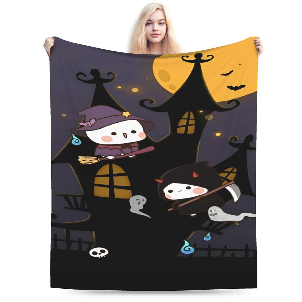 Relax Bubu and Dudu Cartoon Bear Blanket Merch Room Decorative Throws And Blankets Lightweight Thin Fleece for Outdoor