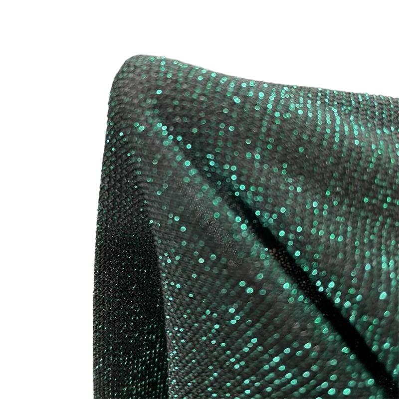 1meter Dark Green Color Bright Silk Fabric Peacock Green Color Star Sparkle Fabric for Halloween Christmas Decor
