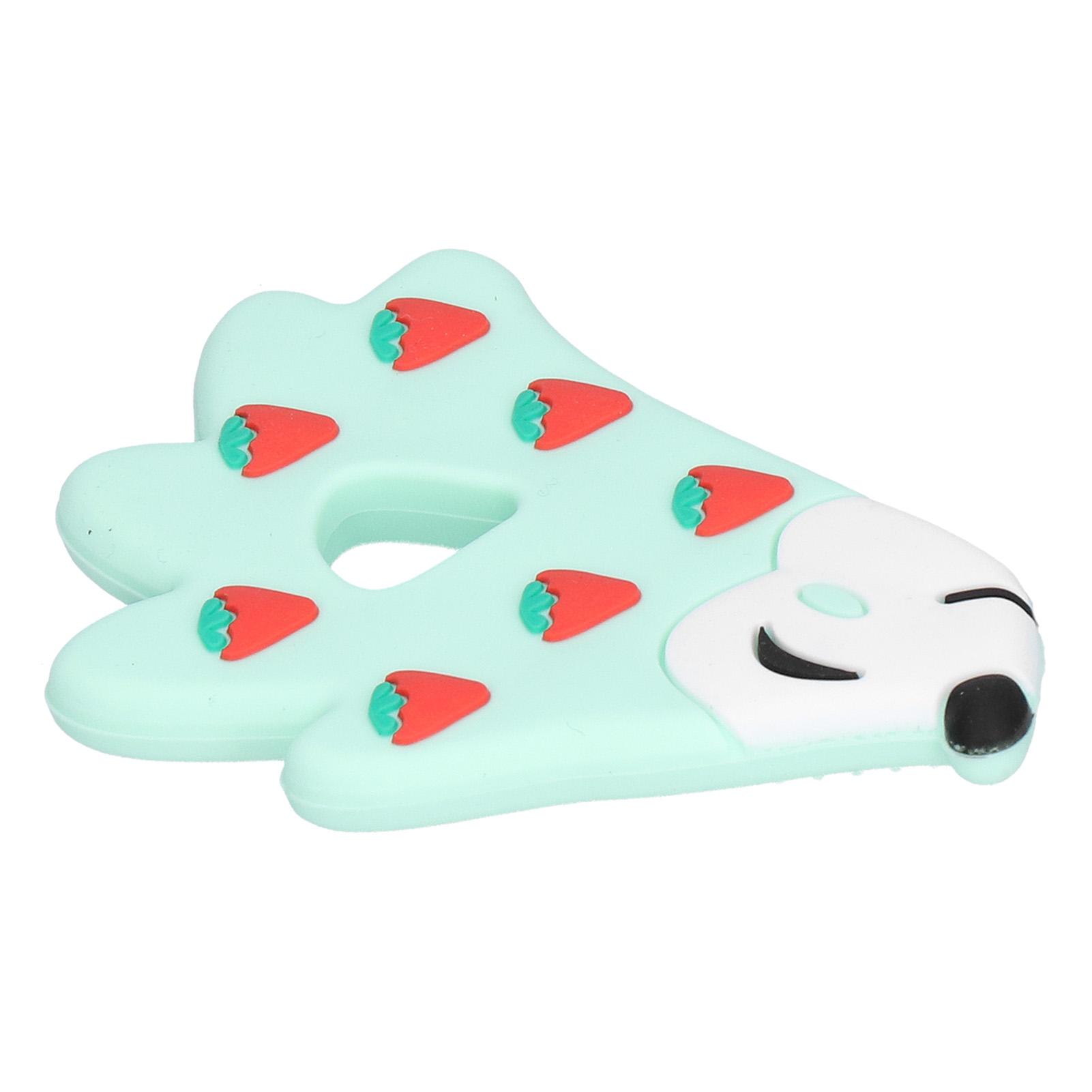 Baby Teether Oral Strawberry H Shape Fine Silicone Teether