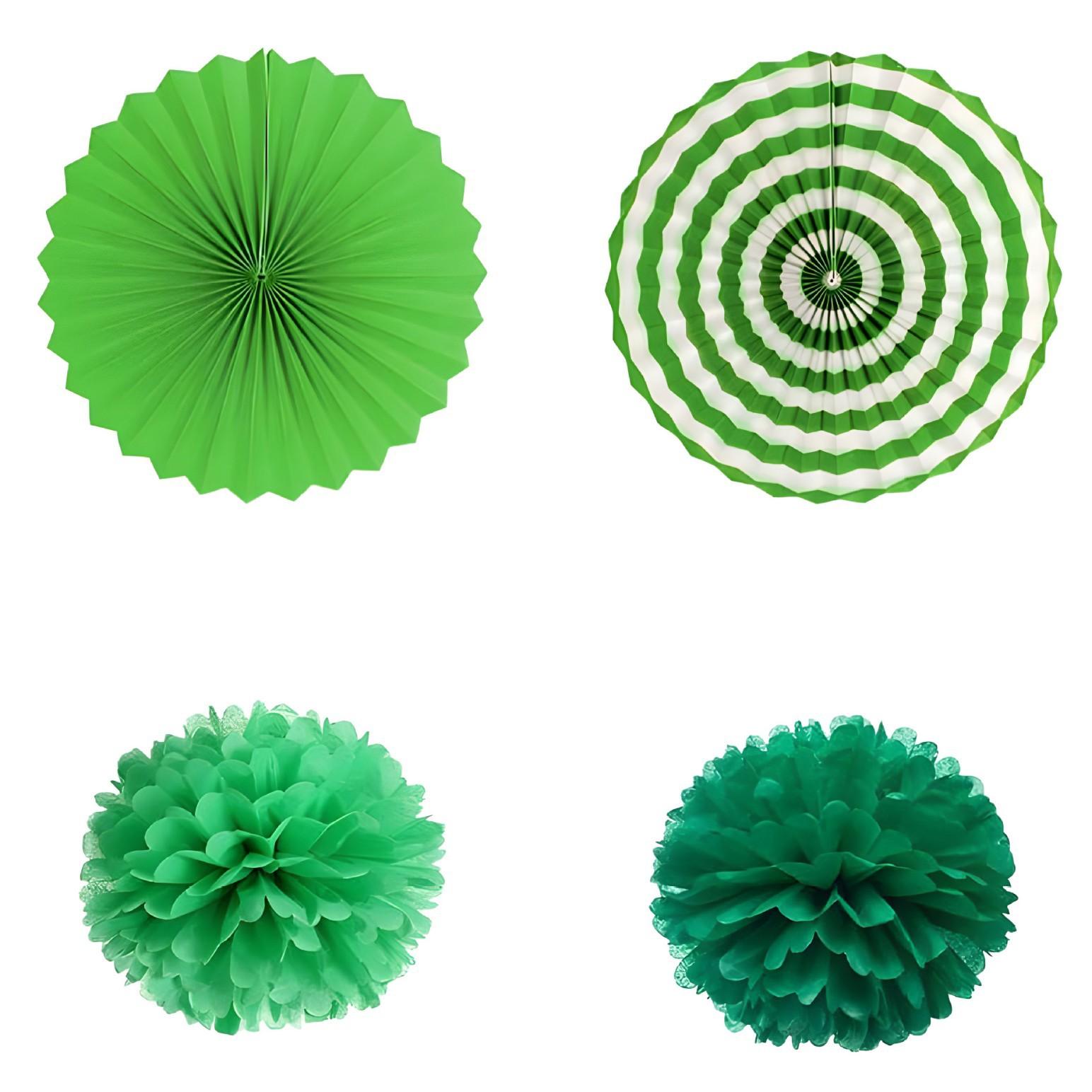 

St. Patrick S Day Decorative Ornament Party Decorative San Par Banner Flag Four Leaf Clover Swirl St. Patrick s Paper Flower Ball