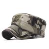 Men's flat baseball cap, US 3D embroidered camouflage military cap, outdoor sports baseball cap, summer sun cap