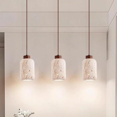 Yellow Travertine Japanese-Chinese Style Pendant Light for Bedroom, Restaurant, Tea Room, or Bar Counter